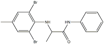 2-[(2,6-dibromo-4-methylphenyl)amino]-N-phenylpropanamide Struktur