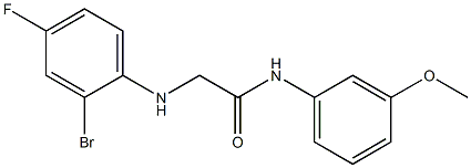 2-[(2-bromo-4-fluorophenyl)amino]-N-(3-methoxyphenyl)acetamide Struktur