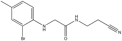 2-[(2-bromo-4-methylphenyl)amino]-N-(2-cyanoethyl)acetamide Struktur