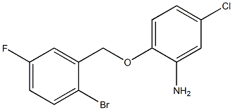 2-[(2-bromo-5-fluorophenyl)methoxy]-5-chloroaniline Struktur