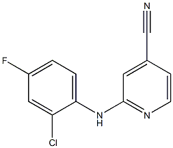 2-[(2-chloro-4-fluorophenyl)amino]pyridine-4-carbonitrile Struktur