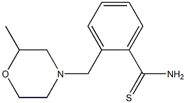 2-[(2-methylmorpholin-4-yl)methyl]benzenecarbothioamide Struktur