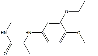 2-[(3,4-diethoxyphenyl)amino]-N-methylpropanamide Struktur