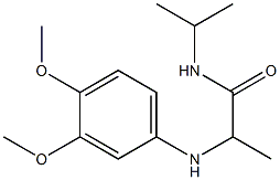 2-[(3,4-dimethoxyphenyl)amino]-N-(propan-2-yl)propanamide Struktur