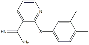 2-[(3,4-dimethylphenyl)sulfanyl]pyridine-3-carboximidamide Struktur