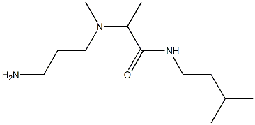 2-[(3-aminopropyl)(methyl)amino]-N-(3-methylbutyl)propanamide Struktur