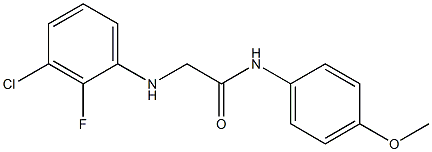 2-[(3-chloro-2-fluorophenyl)amino]-N-(4-methoxyphenyl)acetamide Struktur