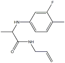 2-[(3-fluoro-4-methylphenyl)amino]-N-(prop-2-en-1-yl)propanamide Struktur