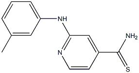 2-[(3-methylphenyl)amino]pyridine-4-carbothioamide Struktur