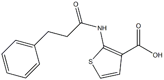 2-[(3-phenylpropanoyl)amino]thiophene-3-carboxylic acid Struktur