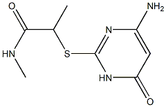 2-[(4-amino-6-oxo-1,6-dihydropyrimidin-2-yl)sulfanyl]-N-methylpropanamide Struktur