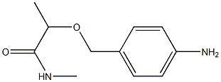 2-[(4-aminophenyl)methoxy]-N-methylpropanamide Struktur