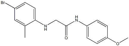 2-[(4-bromo-2-methylphenyl)amino]-N-(4-methoxyphenyl)acetamide Struktur