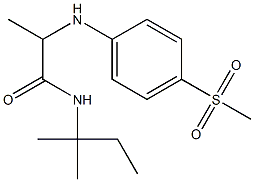 2-[(4-methanesulfonylphenyl)amino]-N-(2-methylbutan-2-yl)propanamide Struktur