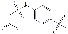 2-[(4-methanesulfonylphenyl)sulfamoyl]acetic acid Struktur