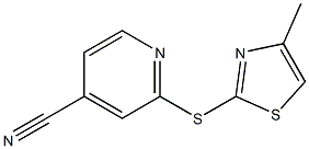 2-[(4-methyl-1,3-thiazol-2-yl)sulfanyl]pyridine-4-carbonitrile Struktur