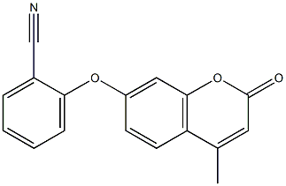 2-[(4-methyl-2-oxo-2H-chromen-7-yl)oxy]benzonitrile Struktur