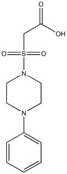 2-[(4-phenylpiperazine-1-)sulfonyl]acetic acid Struktur