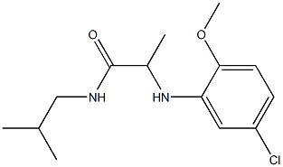 2-[(5-chloro-2-methoxyphenyl)amino]-N-(2-methylpropyl)propanamide Struktur