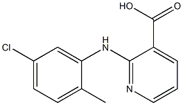 2-[(5-chloro-2-methylphenyl)amino]pyridine-3-carboxylic acid Struktur