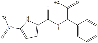 2-[(5-nitro-1H-pyrrol-2-yl)formamido]-2-phenylacetic acid Struktur