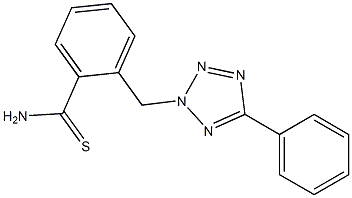 2-[(5-phenyl-2H-1,2,3,4-tetrazol-2-yl)methyl]benzene-1-carbothioamide Struktur