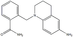 2-[(6-amino-1,2,3,4-tetrahydroquinolin-1-yl)methyl]benzamide Struktur