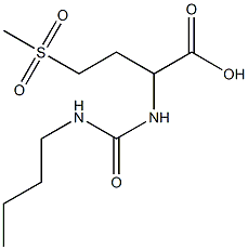 2-[(butylcarbamoyl)amino]-4-methanesulfonylbutanoic acid Struktur