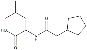 2-[(cyclopentylacetyl)amino]-4-methylpentanoic acid Struktur