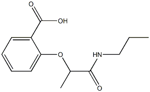 2-[1-(propylcarbamoyl)ethoxy]benzoic acid Struktur