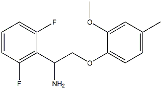 2-[1-amino-2-(2-methoxy-4-methylphenoxy)ethyl]-1,3-difluorobenzene Struktur