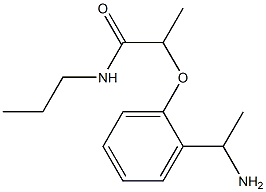 2-[2-(1-aminoethyl)phenoxy]-N-propylpropanamide Struktur