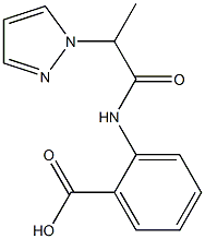 2-[2-(1H-pyrazol-1-yl)propanamido]benzoic acid Struktur