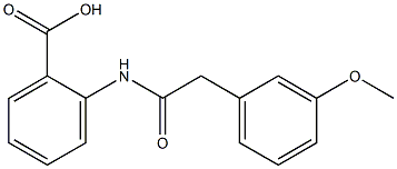 2-[2-(3-methoxyphenyl)acetamido]benzoic acid Struktur