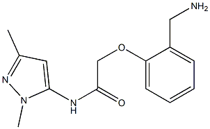 2-[2-(aminomethyl)phenoxy]-N-(1,3-dimethyl-1H-pyrazol-5-yl)acetamide Struktur