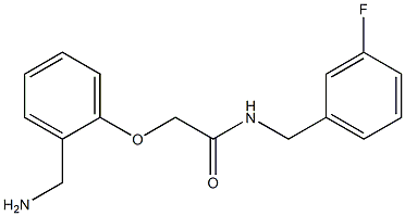 2-[2-(aminomethyl)phenoxy]-N-[(3-fluorophenyl)methyl]acetamide Struktur