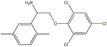 2-[2-amino-2-(2,5-dimethylphenyl)ethoxy]-1,3,5-trichlorobenzene Struktur