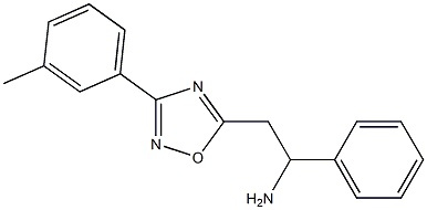 2-[3-(3-methylphenyl)-1,2,4-oxadiazol-5-yl]-1-phenylethan-1-amine Struktur