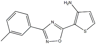 2-[3-(3-methylphenyl)-1,2,4-oxadiazol-5-yl]thiophen-3-amine Struktur