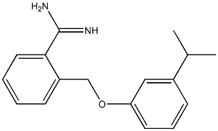 2-[3-(propan-2-yl)phenoxymethyl]benzene-1-carboximidamide Struktur