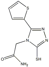 2-[3-sulfanyl-5-(thiophen-2-yl)-4H-1,2,4-triazol-4-yl]acetamide Struktur