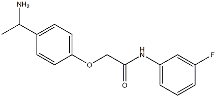 2-[4-(1-aminoethyl)phenoxy]-N-(3-fluorophenyl)acetamide Struktur