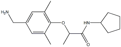 2-[4-(aminomethyl)-2,6-dimethylphenoxy]-N-cyclopentylpropanamide Struktur