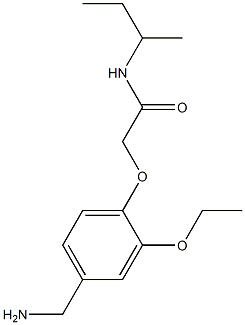 2-[4-(aminomethyl)-2-ethoxyphenoxy]-N-(butan-2-yl)acetamide Struktur