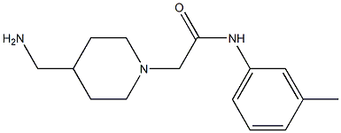 2-[4-(aminomethyl)piperidin-1-yl]-N-(3-methylphenyl)acetamide Struktur