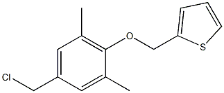 2-[4-(chloromethyl)-2,6-dimethylphenoxymethyl]thiophene Struktur