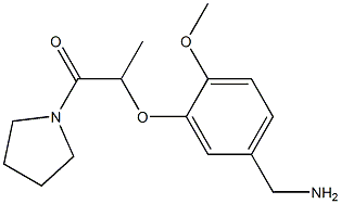 2-[5-(aminomethyl)-2-methoxyphenoxy]-1-(pyrrolidin-1-yl)propan-1-one Struktur