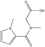 2-[N-methyl(1-methyl-1H-pyrrol-2-yl)formamido]acetic acid Struktur