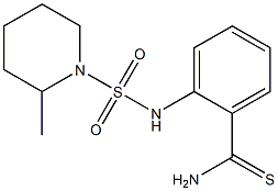 2-{[(2-methylpiperidine-1-)sulfonyl]amino}benzene-1-carbothioamide Struktur