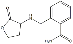 2-{[(2-oxooxolan-3-yl)amino]methyl}benzamide Struktur